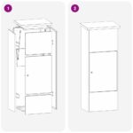 vidaXL Schránka na balíky Hrdzavý 44.5 x 29 x 110.5 cm – Obrázok 10