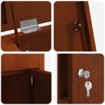 vidaXL Schránka na balíky Hrdzavý 44.5 x 29 x 110.5 cm – Obrázok 6