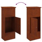 vidaXL Schránka na balíky Hrdzavý 44.5 x 29 x 110.5 cm – Obrázok 7