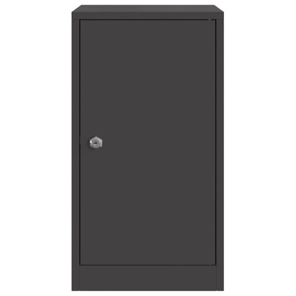 vidaXL poštová schránka Čierna 30 x 23 x 55 cm Oceľ – Obrázok 5