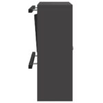 vidaXL poštová schránka Čierna 30 x 23 x 55 cm Oceľ – Obrázok 6