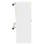 vidaXL poštová schránka s úložiskom Biela 30 x 20 x 55 cm Oceľ – Obrázok 6