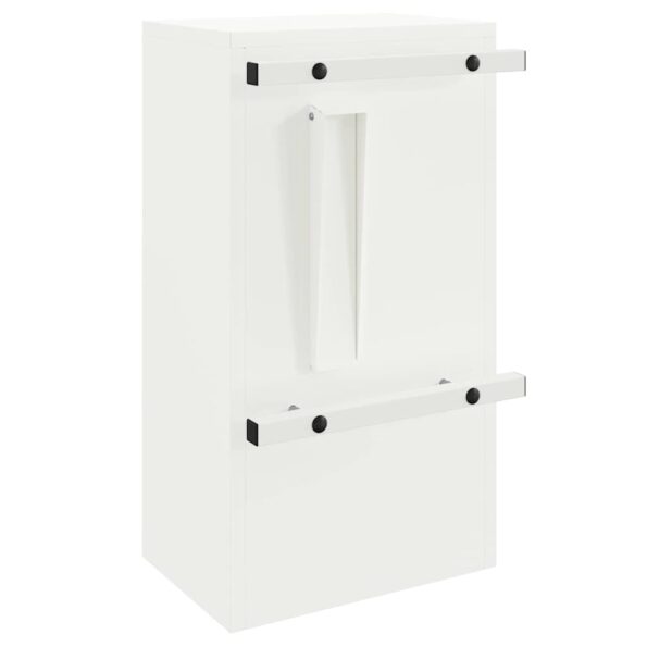 vidaXL poštová schránka s úložiskom Biela 30 x 20 x 55 cm Oceľ – Obrázok 7