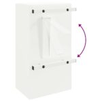 vidaXL poštová schránka s úložiskom Biela 30 x 20 x 55 cm Oceľ – Obrázok 9