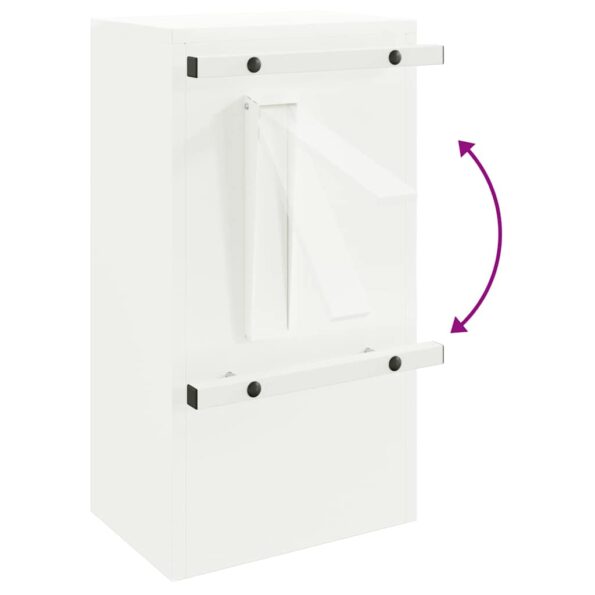 vidaXL poštová schránka s úložiskom Biela 30 x 20 x 55 cm Oceľ – Obrázok 9
