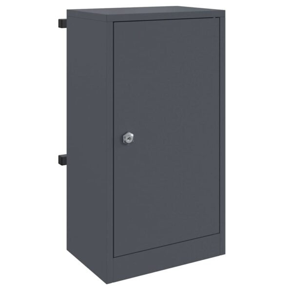 vidaXL poštová schránka s úložiskom Antracit 30 x 20 x 55 cm Oceľ – Obrázok 2