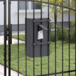 vidaXL poštová schránka s úložiskom Antracit 30 x 20 x 55 cm Oceľ – Obrázok 3