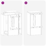 vidaXL poštová schránka s úložiskom s dverami Hrdzavý 30 x 20 x 55 cm – Obrázok 10