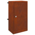 vidaXL poštová schránka s úložiskom s dverami Hrdzavý 30 x 20 x 55 cm – Obrázok 2