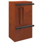 vidaXL poštová schránka s úložiskom s dverami Hrdzavý 30 x 20 x 55 cm – Obrázok 6