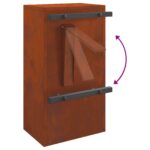 vidaXL poštová schránka s úložiskom s dverami Hrdzavý 30 x 20 x 55 cm – Obrázok 9