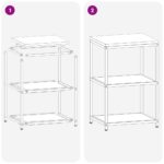 vidaXL Kuchynská úložná polica Antracitová 60 x 50 x 92 cm Oceľ – Obrázok 10