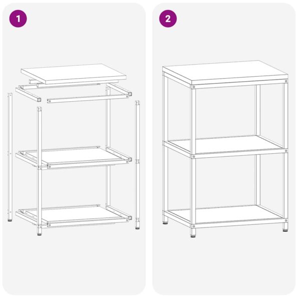 vidaXL Kuchynská úložná polica Antracitová 60 x 50 x 92 cm Oceľ – Obrázok 10