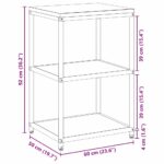 vidaXL Kuchynská úložná polica Antracitová 60 x 50 x 92 cm Oceľ – Obrázok 13