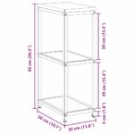 vidaXL Kuchynská úložná polica Antracitová 60 x 50 x 92 cm Oceľ – Obrázok 13