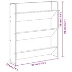 vidaXL Nástenné botníky s poličkou Iný s úložiskom 2 pcs dub artisan 60 x 18 x 60 cm – Obrázok 11