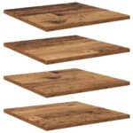 vidaXL Polica na knihy 4 pcs Hnedá 40 x 40 x 1,5 cm Kompozitné drevo – Obrázok 2