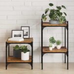vidaXL Polica na knihy 4 pcs Hnedá 40 x 40 x 1,5 cm Kompozitné drevo – Obrázok 3