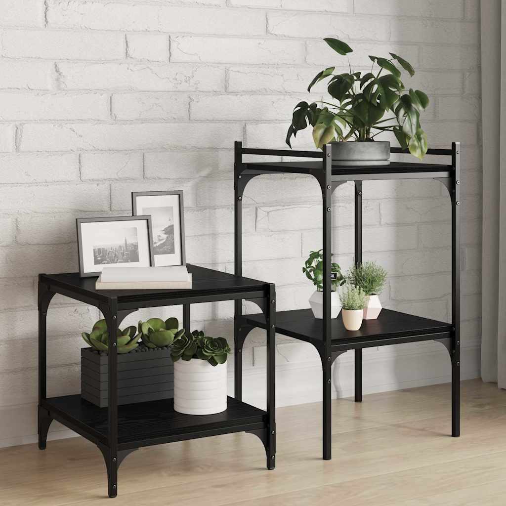 875050_1.jpg vidaXL Polica na knihy 4 pcs Čierny 40 x 40 x 1,5 cm Kompozitné drevo – Obrázok 1