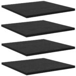 vidaXL Polica na knihy 4 pcs Čierny 40 x 40 x 1,5 cm Kompozitné drevo – Obrázok 2