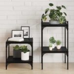 vidaXL Polica na knihy 4 pcs Čierny 40 x 40 x 1,5 cm Kompozitné drevo – Obrázok 3