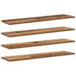 vidaXL Polica na knihy 4 pcs Hnedá 80 x 20 x 1,5 cm Kompozitné drevo – Obrázok 2
