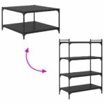 vidaXL Polica na knihy 4 pcs Čierna 80 x 40 x 1,5 cm Kompozitné drevo – Obrázok 10