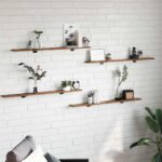 vidaXL Polica na knihy 4 pcs Hnedá 100 x 10 x 1,5 cm Kompozitné drevo