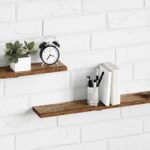 vidaXL Polica na knihy 4 pcs Hnedá 100 x 10 x 1,5 cm Kompozitné drevo – Obrázok 4