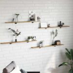 vidaXL Polica na knihy 4 pcs Hnedá 100 x 10 x 1,5 cm Kompozitné drevo