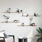 vidaXL Polica na knihy 4 pcs Hnedá 100 x 10 x 1,5 cm Kompozitné drevo – Obrázok 3