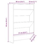 vidaXL Nástenné botníky dub artisan 60 x 18 x 60 cm Kompozitné drevo – Obrázok 10