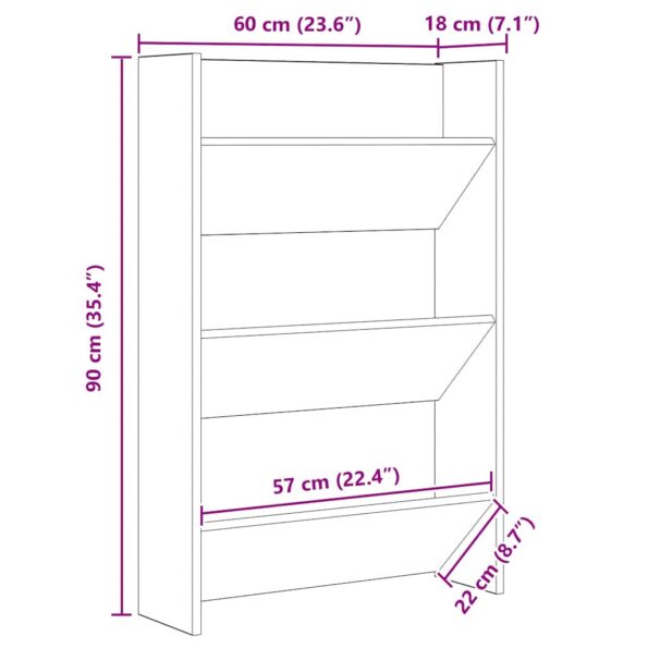 vidaXL Nástenné botníky Čierny dub 60 x 18 x 60 cm Kompozitné drevo – Obrázok 10