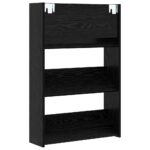 vidaXL Nástenné botníky Čierny dub 60 x 18 x 60 cm Kompozitné drevo – Obrázok 7