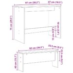 vidaXL Jedálenská súprava 2 pcs Čierny dub Kompozitné drevo – Obrázok 11