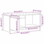 vidaXL TV stolík dub artisan Kompozitné drevo – Obrázok 13