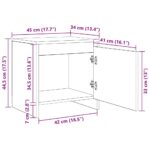 vidaXL Nočný stolík Čierny dub 45 x 34 x 44.5 cm Kompozitné drevo – Obrázok 13