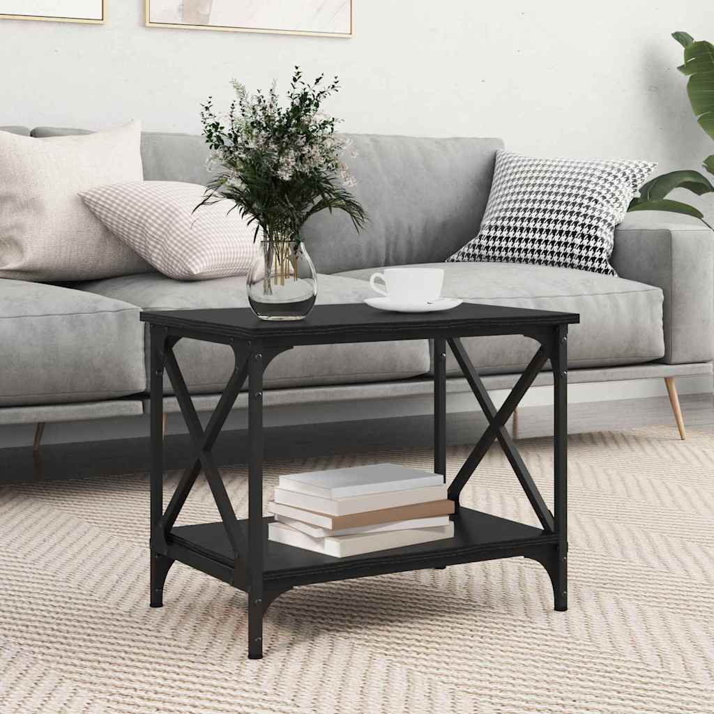 875740_1.jpg vidaXL Bočný stôl Čierny dub 55 x 38 x 45 cm Kompozitné drevo – Obrázok 1
