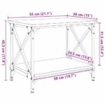 vidaXL Bočný stôl Čierny dub 55 x 38 x 45 cm Kompozitné drevo – Obrázok 10