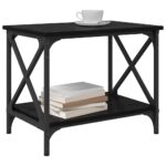 vidaXL Bočný stôl Čierny dub 55 x 38 x 45 cm Kompozitné drevo – Obrázok 3