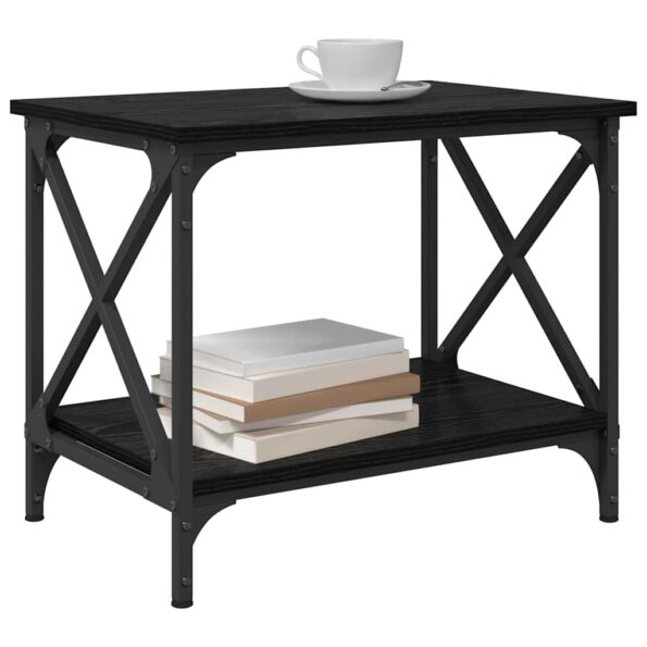 vidaXL Bočný stôl Čierny dub 55 x 38 x 45 cm Kompozitné drevo – Obrázok 3
