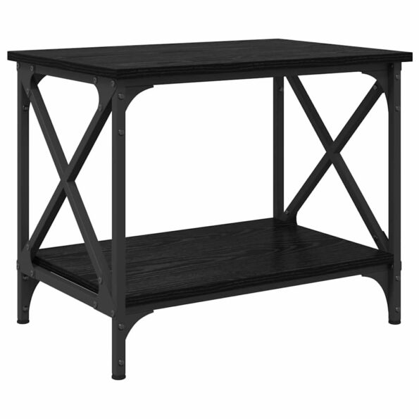 vidaXL Bočný stôl Čierny dub 55 x 38 x 45 cm Kompozitné drevo – Obrázok 7