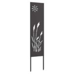 vidaXL Záhradný dekoratívny panel Čierna 32 x 140 cm – Obrázok 2