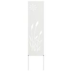vidaXL Záhradná clona na súkromie Rezací Biela 32 x 140 cm