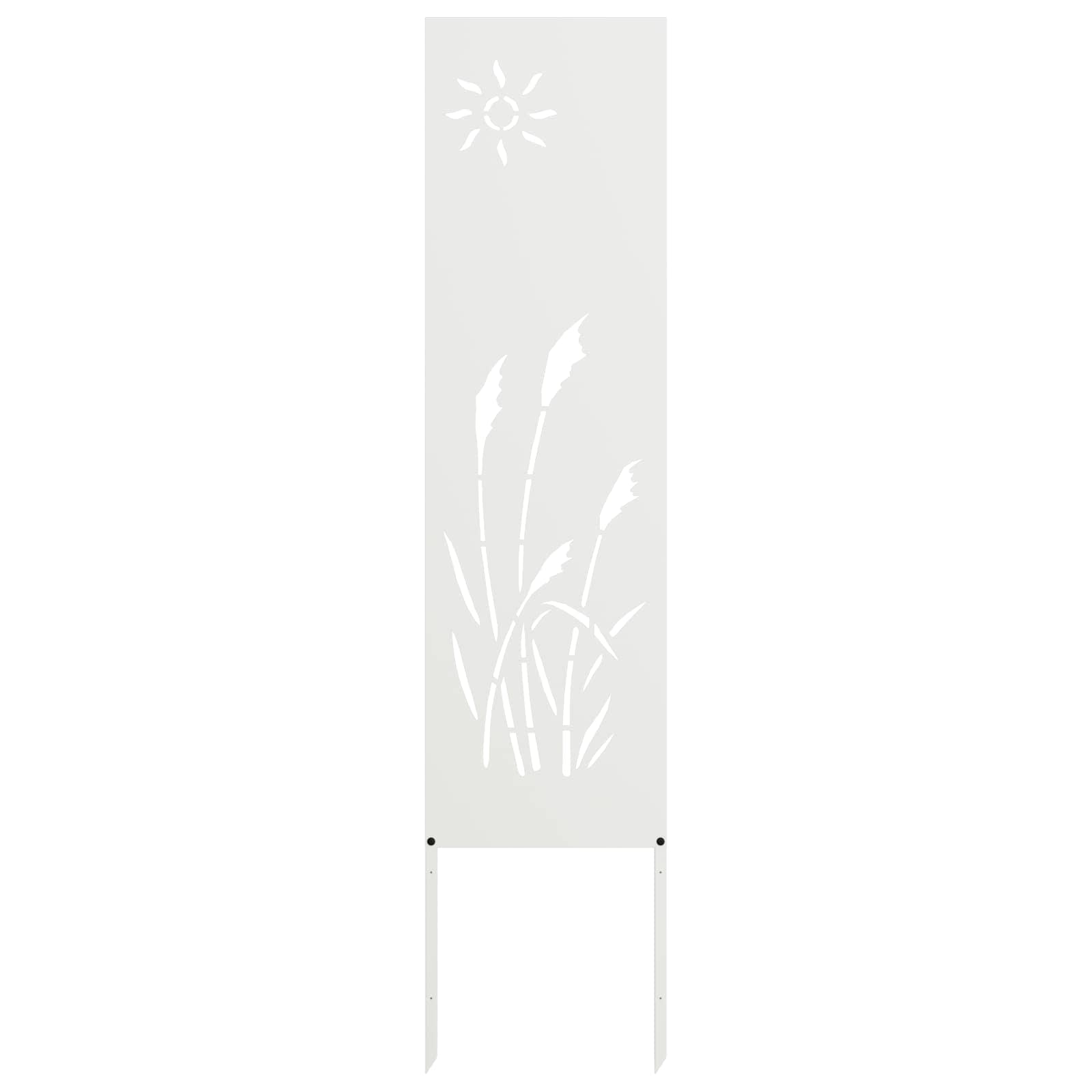 876204_1.jpg vidaXL Záhradná clona na súkromie Rezací Biela 32 x 140 cm – Obrázok 1