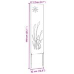 vidaXL Záhradná clona na súkromie Rezací Strieborná 32 x 140 cm – Obrázok 6