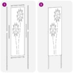 vidaXL Záhradná clona na súkromie Rezací Biela 32 x 140 cm – Obrázok 8