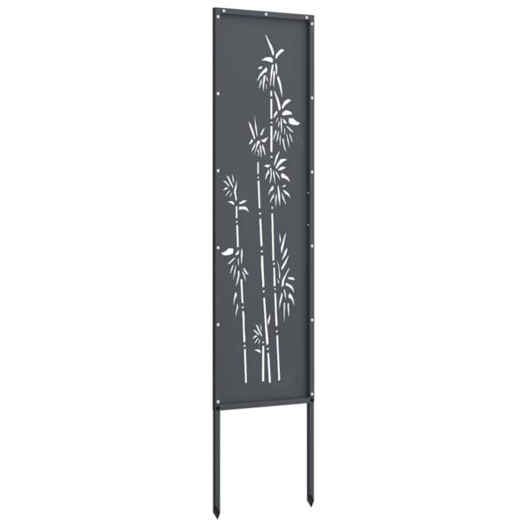 vidaXL Záhradná clona na súkromie Kvetinový Antracit 32 x 140 cm – Obrázok 5