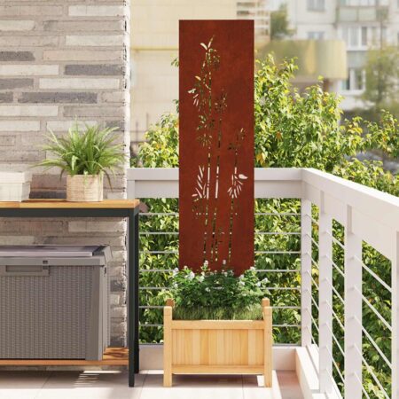 vidaXL Záhradný dekoratívny panel Hrdzavý 32 x 140 cm