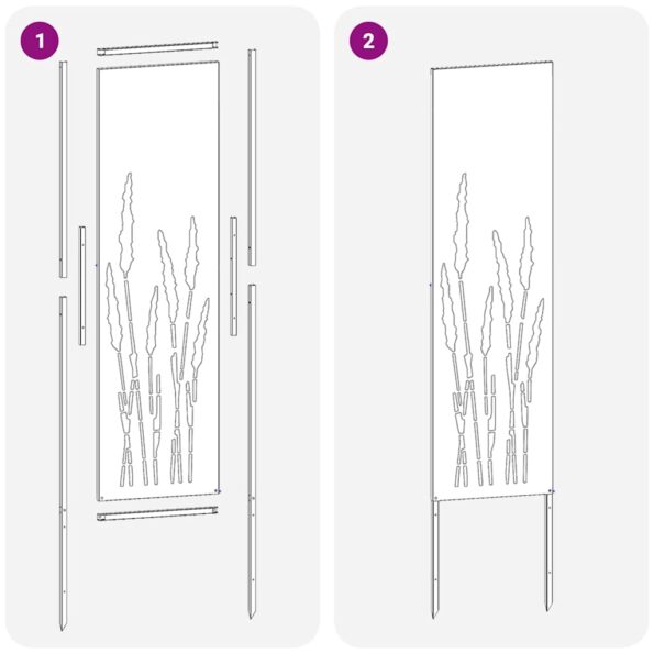 vidaXL Záhradný dekoratívny panel Hrdzavý 32 x 140 cm – Obrázok 10